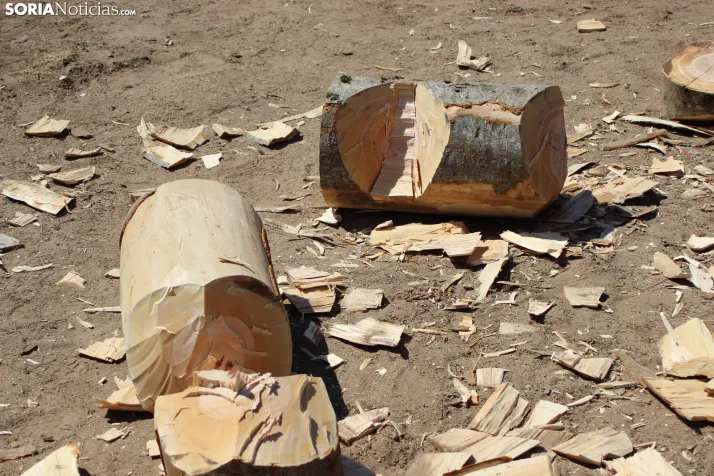 La tradici&oacute;n de la madera se convierte en espect&aacute;culo en Vinuesa 
