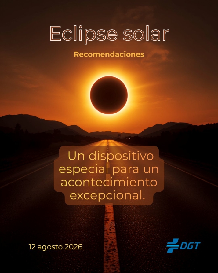 Tráfico alerta de posibles atascos tras el eclipse y llama a evitar paradas en la calzada