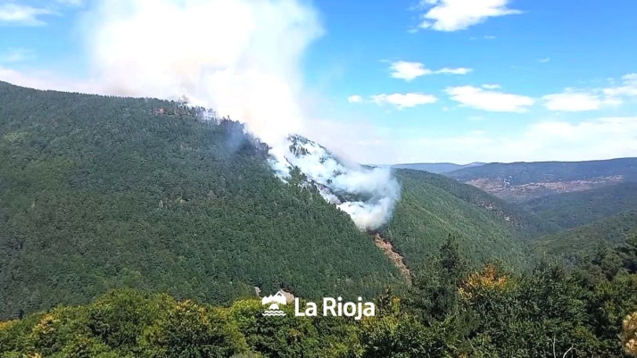 La BRIF de Lubia ayuda a estabilizar el incendio de la Sierra de Cebollera