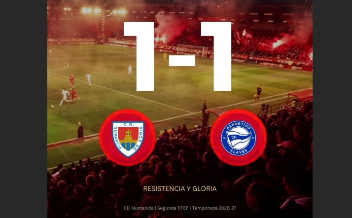 El Numancia sale airoso de la pretemporada: 1-1 contra el Alavés B