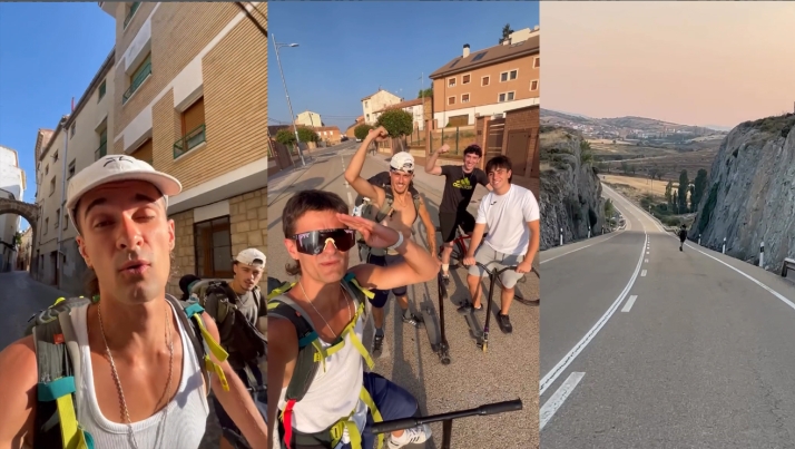 La viral ruta de Francia a Áfrika en patinete atraviesa la provincia 