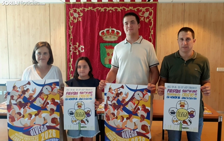 Ariadna García y Adrián Tello ganan el concurso de carteles de las fiestas de Ólvega