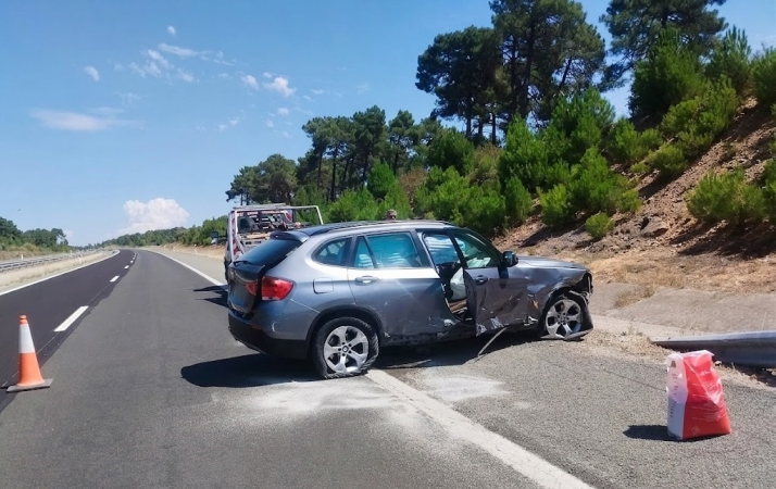 Susto en la A15 con una salida de vía