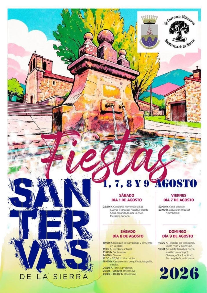 Tres días de actos para las fiestas de Santervás de la Sierra