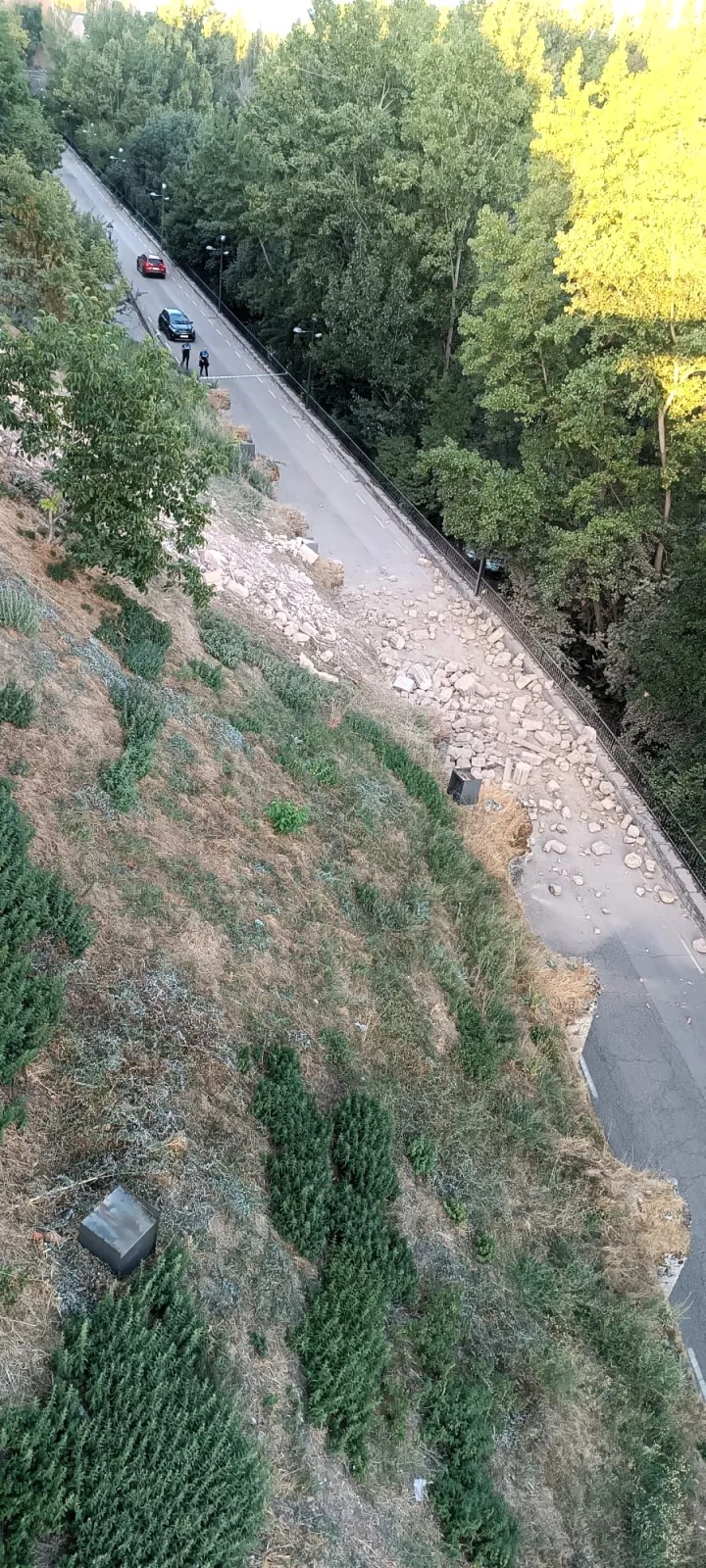 Estado del palacio tras el derrumbe en imágenes enviadas por un lector.