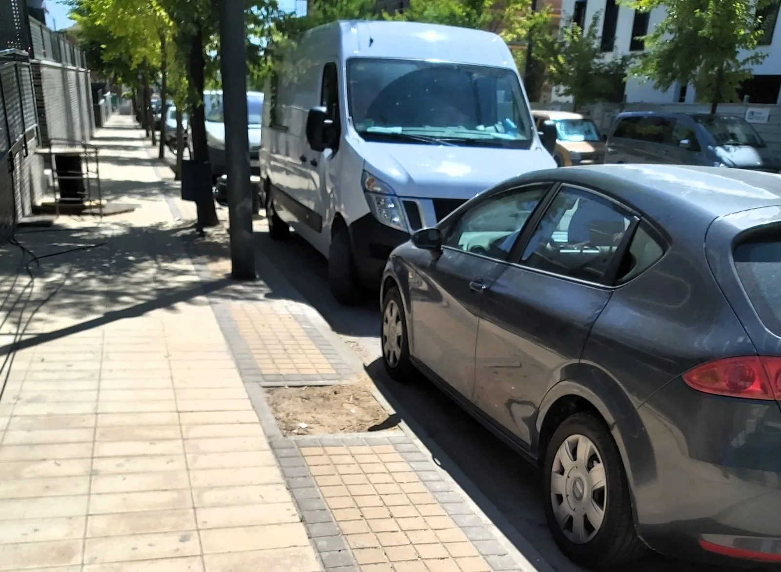 Uno de los alcorques vacíos en la ciudad en una imagen cedida por ASDEN.