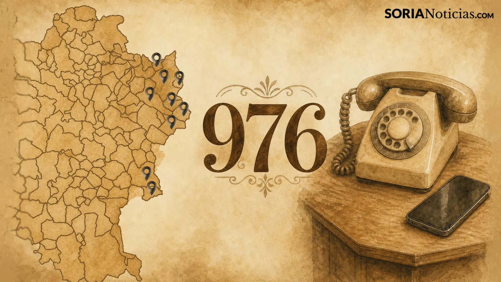 Los pueblos de Soria que telefónicamente pertenecen a Zaragoza