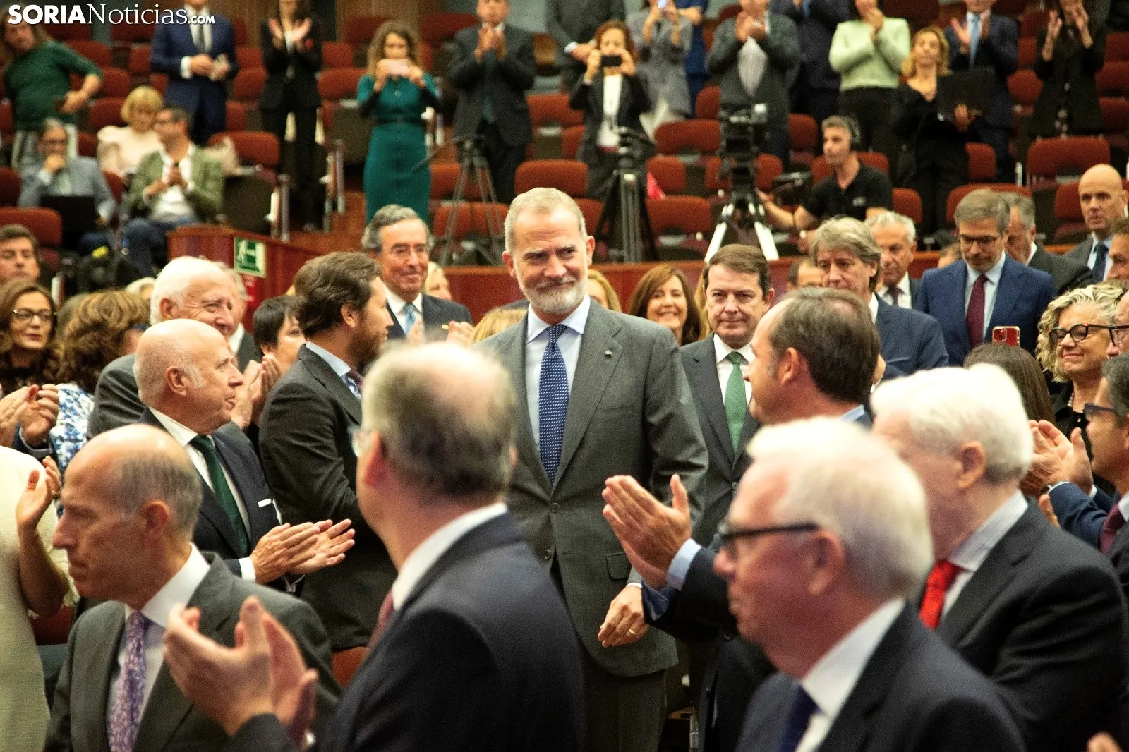 El Rey Felipe VI en el Palacio de la Audiencia de la capital durante su visita institucional a Soria en septiembre de 2024. | SN