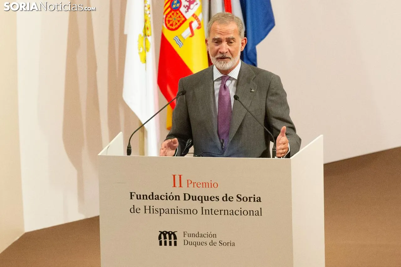 El Rey Felipe VI, hoy en Soria. María Ferrer