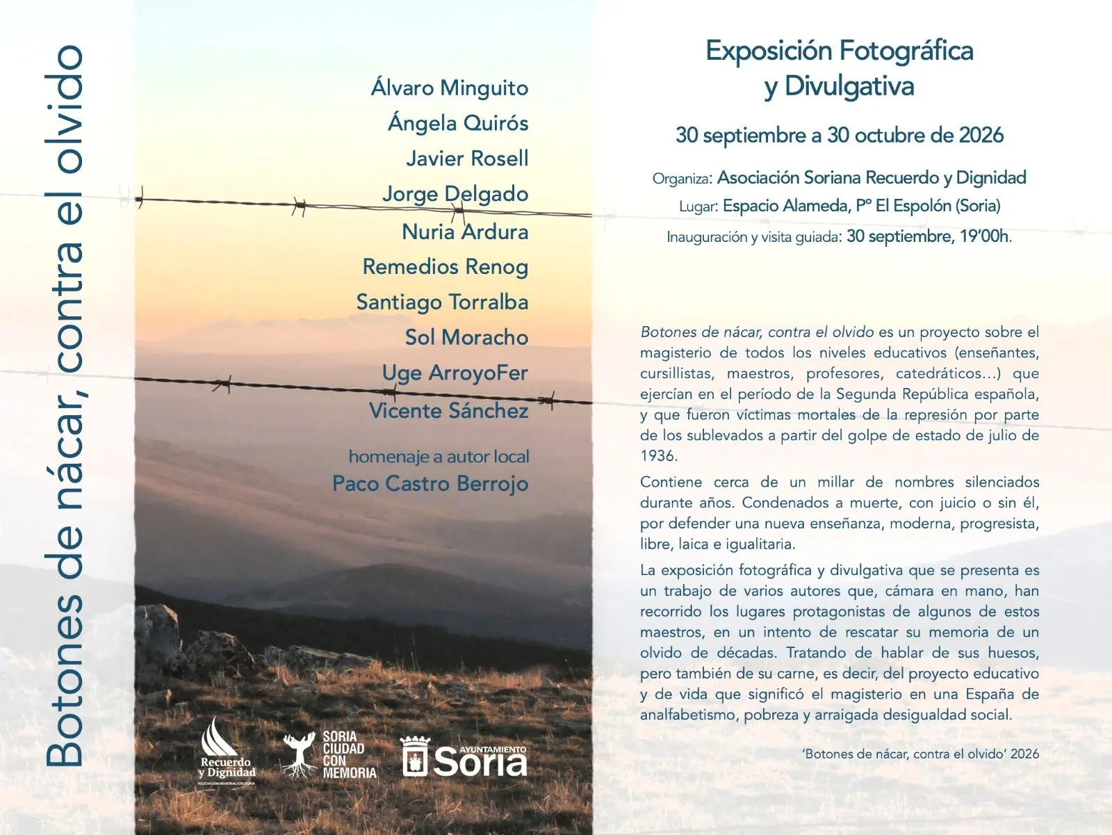 Cartel anunciador de la exposición. 
