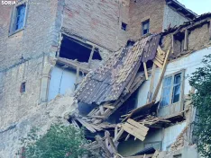 El Palacio de los Hurtado tras el nuevo derrumbamiento 