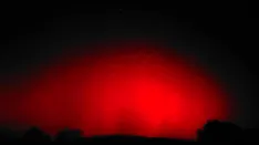 Aurora Boreal en Soria fotografíada por Agustín Sandoval en 2024. | @meteoduruelo