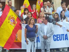 Manifestación de apoyo a Ceuta en Soria. 