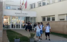 Alumnos del Campus de Soria en su primer día de curso