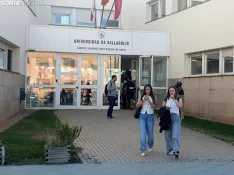 Alumnos del Campus de Soria en su primer día de curso