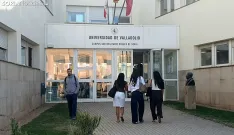 Alumnos del Campus de Soria en su primer día de curso