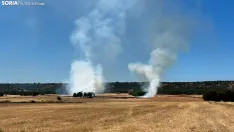 Foto 3 - Un incendio  en Cubo de la Solana moviliza a medios a&eacute;reos y terrestres