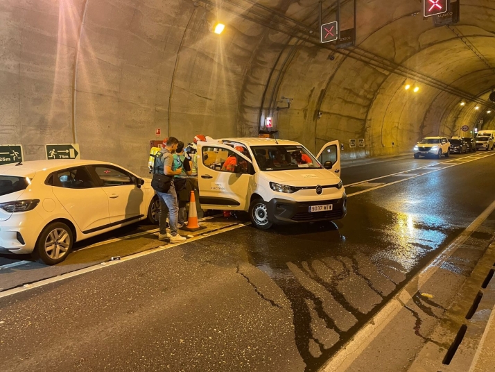 Así fue el simulacro de accidente en el túnel de Piqueras