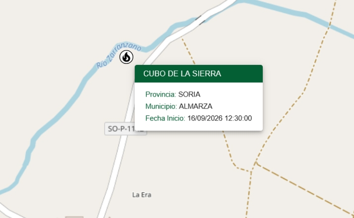 Arden 300 metros de pasto en Cubo de la Sierra
