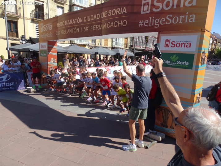 Una imagen del mediodía de este sábado en el centro de Soria. /PC