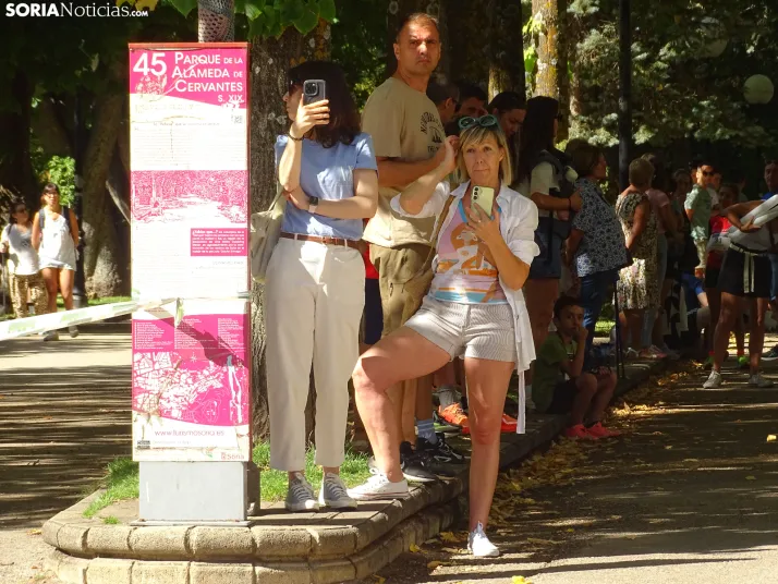Una imagen del mediodía de este sábado en el centro de Soria. /PC