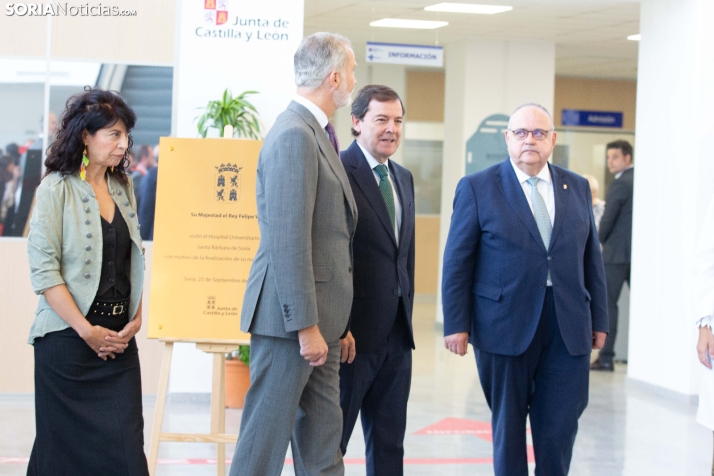 El Rey Felipe VI en el Hospital de Soria