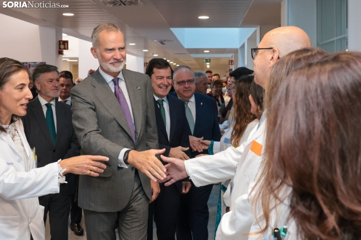 El Rey Felipe VI en el Hospital de Soria