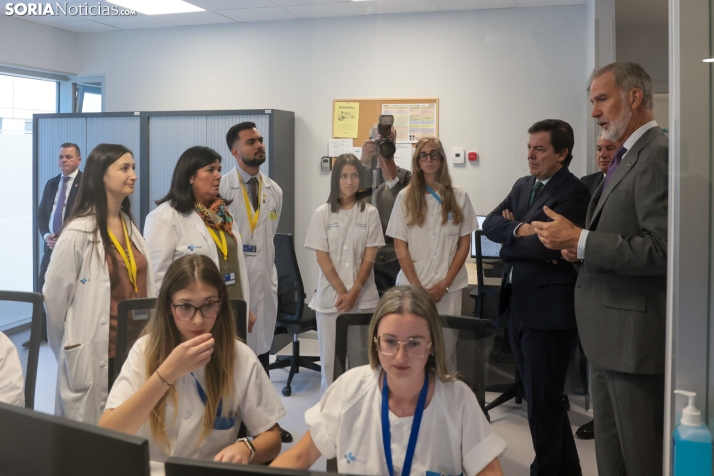 El Rey Felipe VI en el Hospital de Soria