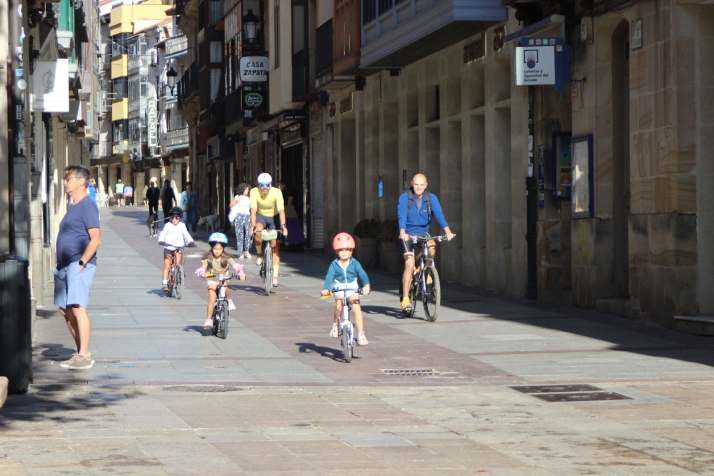 Las bicicletas invaden el centro de Soria