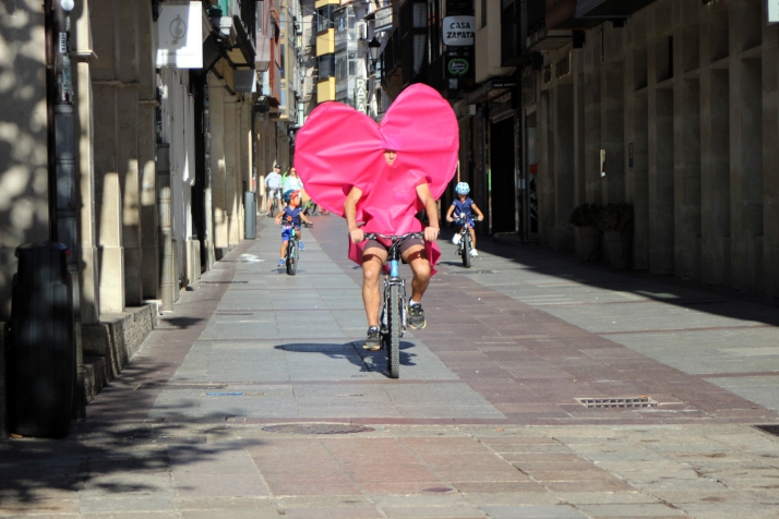 Las bicicletas invaden el centro de Soria