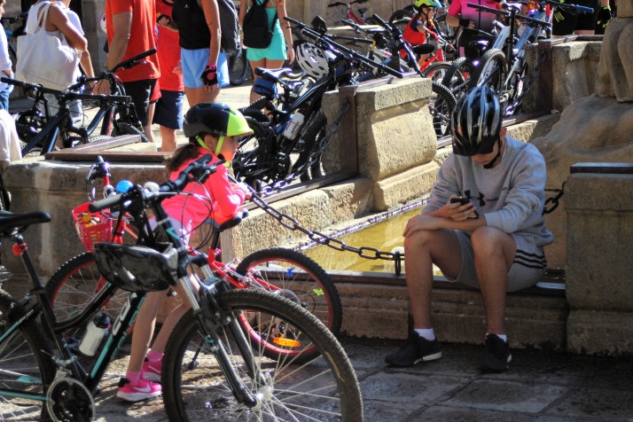 Las bicicletas invaden el centro de Soria