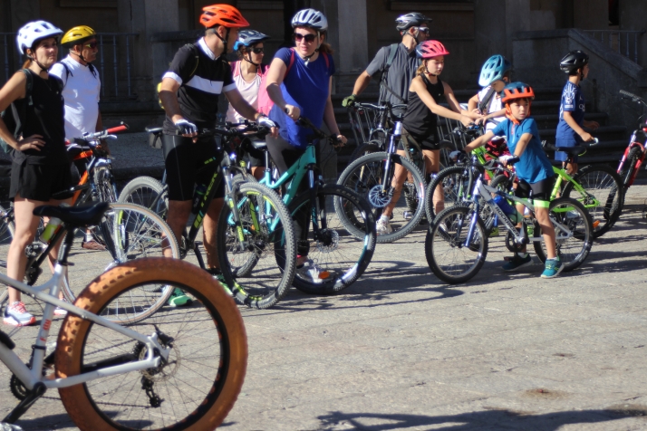 Las bicicletas invaden el centro de Soria