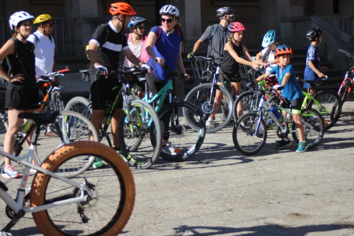 Las bicicletas invaden el centro de Soria