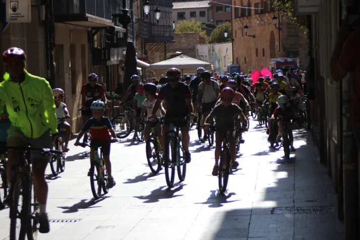 Las bicicletas invaden el centro de Soria