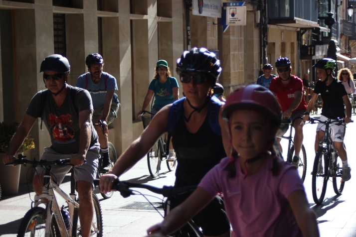 Las bicicletas invaden el centro de Soria