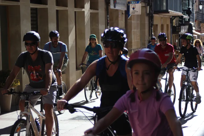 Las bicicletas invaden el centro de Soria