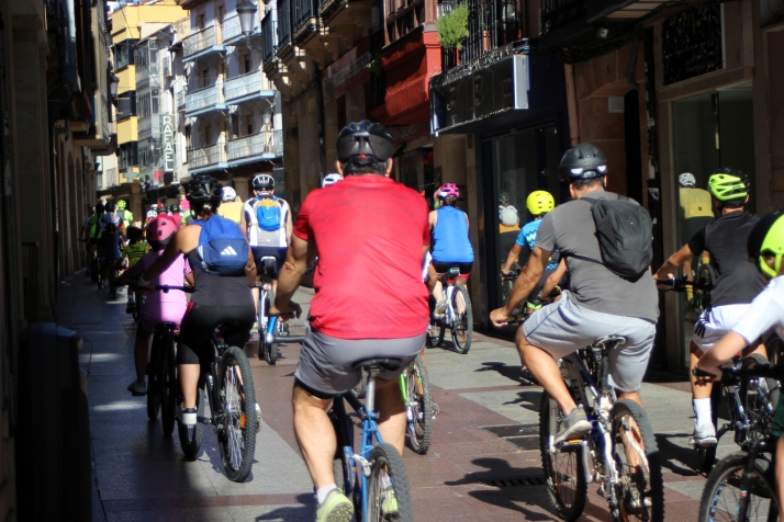 Las bicicletas invaden el centro de Soria
