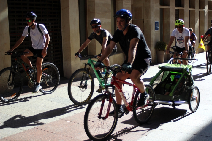 Las bicicletas invaden el centro de Soria
