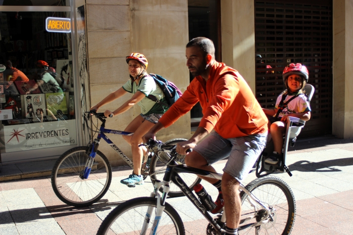 Las bicicletas invaden el centro de Soria