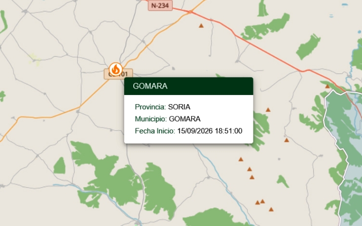 Controlado un incendio forestal en Gómara