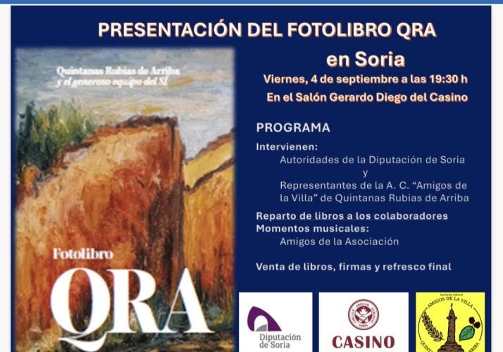 El fotolibro QRA revive la memoria de Quintanas Rubias de Arriba en el Casino