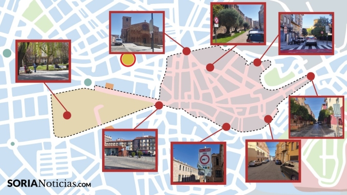 Un paseo por la Zona de Bajas Emisiones de Soria y sus puntos más conflictivos