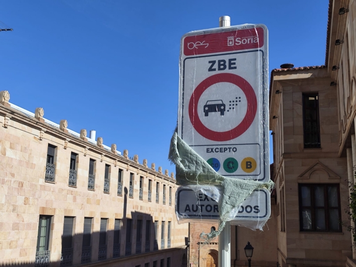 La Zona de Bajas Emisiones de Soria ya se hace visible mientras las dudas permanecen