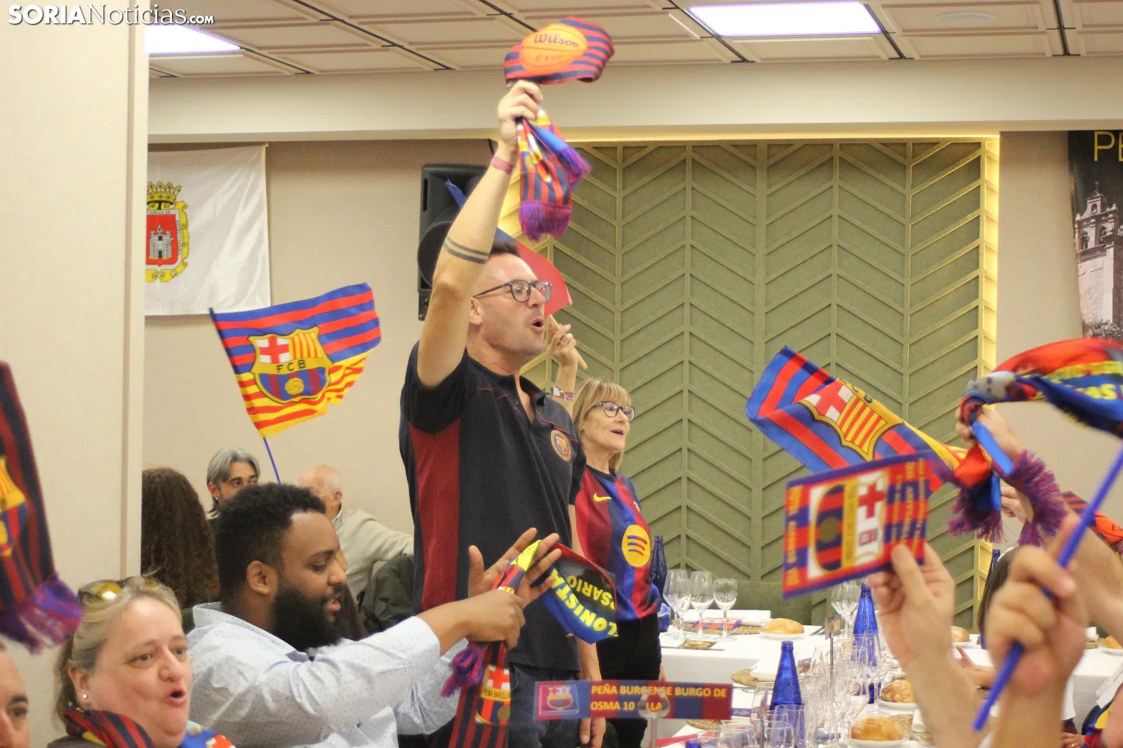 Fotos: Más de 250 barcelonistas celebran el 35 aniversario de la peña blaugrana en Soria
