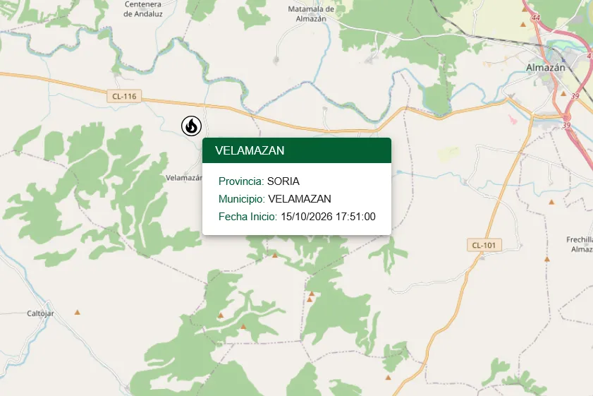Arden 3.400 metros en Velamazán