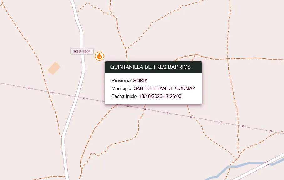 Actualización: Falsa alarma para el incendio forestal en Quintanilla de Tres Barrios 