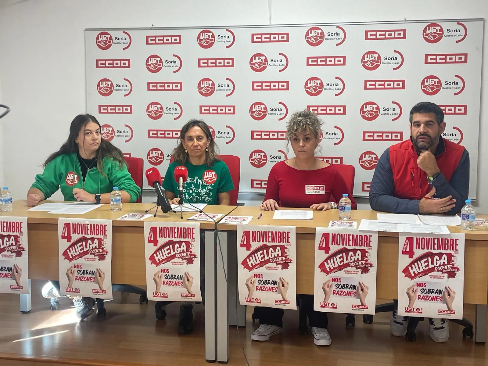 UGT y CCOO elevan su pulso con la Consejería de Educación y llaman a la huelga a 1.700 docentes en Soria