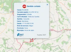 Foto 3 - Im&aacute;genes | Dos accidentes en la A-2 a la altura de Arcos de Jal&oacute;n en menos de siete horas