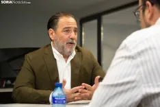 José Manuel Hernando durante su entrevista con Soria Noticias. Foto: María Ferrer