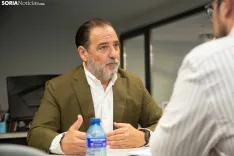 José Manuel Hernando durante su entrevista con Soria Noticias. Foto: María Ferrer
